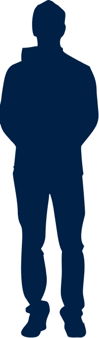 blue person silhouette image
