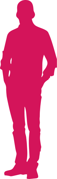 pink person silhouette image
